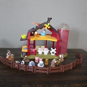 Battat Barnyard Farm Playset w Silo Animals
